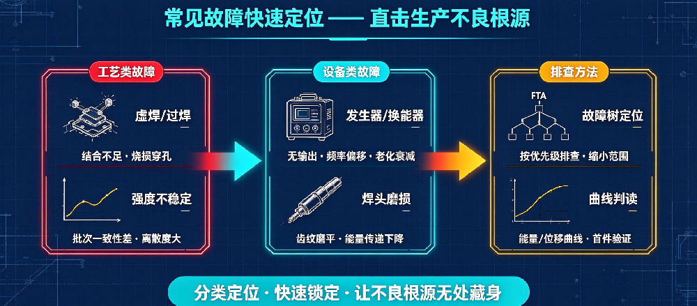 梳理超声波焊接常见故障，帮助工厂快速定位生产不良根源