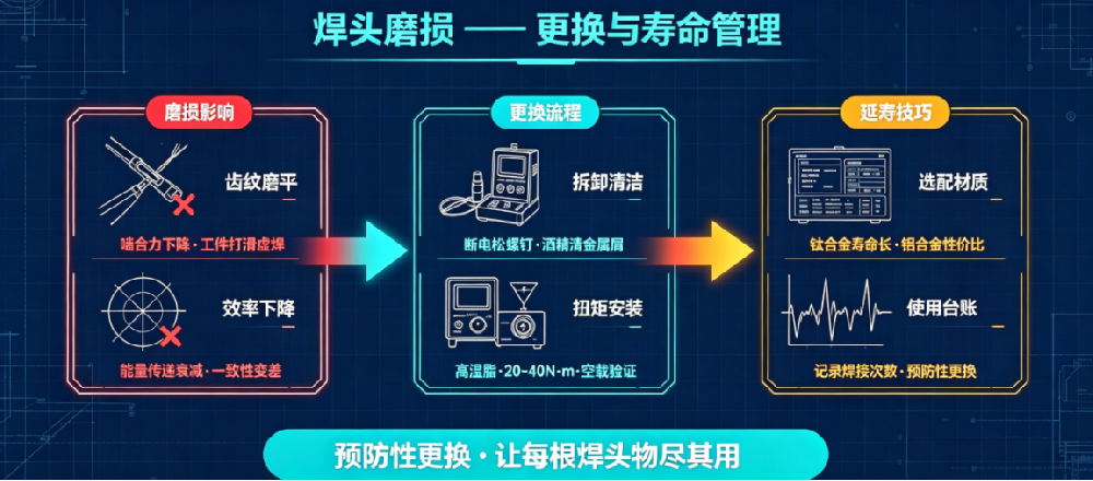 超声波焊头（焊嘴）磨损与维护更换指南