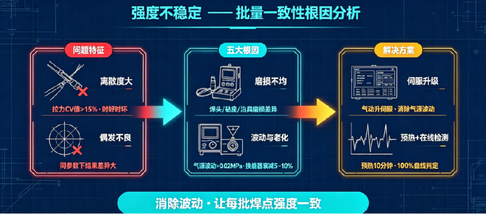 焊接强度不稳定：批量一致性问题的根因分析